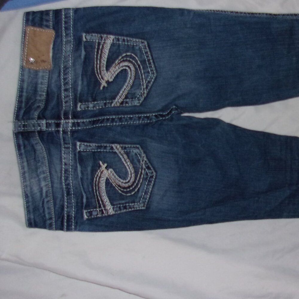 Silver jeans size 28 x 31 blue denim pants jeans womens stretch suki  17th - Picture 5 of 6